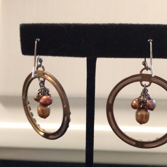 Silpada Jewelry Silpada Bronze Pearl Earrings Poshmark